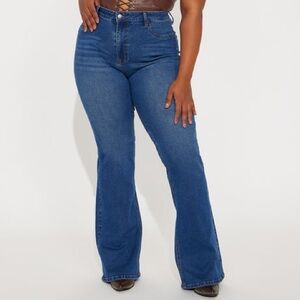 Flared Tall Blue Jeans Fashion Nova